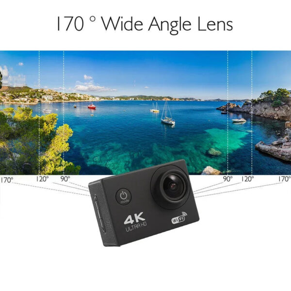 Action Camera 4K WiFi 2.0-inch Screen Waterproof 170D Underwater sports video cameras for motorcycle helmet Outdoor Sport Cam - Image 4