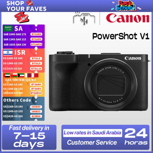Canon PowerShot V1 Portable Small Card Digital Camera 4K Video Optical Anti Shake Vlog Outdoor Live Streaming V1