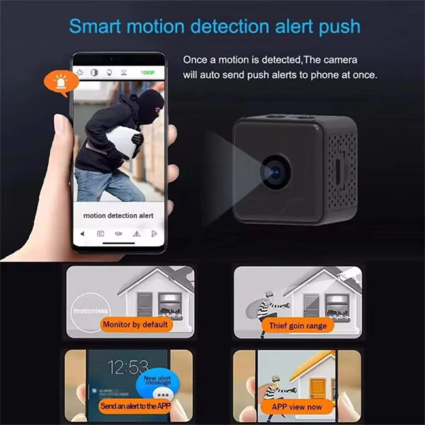 X6 Mini IP Camera WiFi Sports Camera HD 1080P Wireless Security Surveillance Built-in Battery Night Vision Smart Home Micro Cam - Image 5