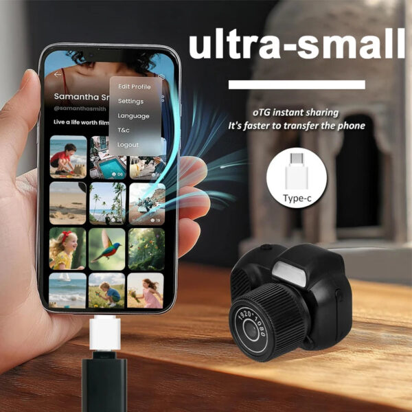 Mini Y3000 Keychain Camera 8MP Photo Tiny Digital Body Cameras Thumb Cam DV Micro Camcorder Support SD Card With Screen for Kids - Image 5