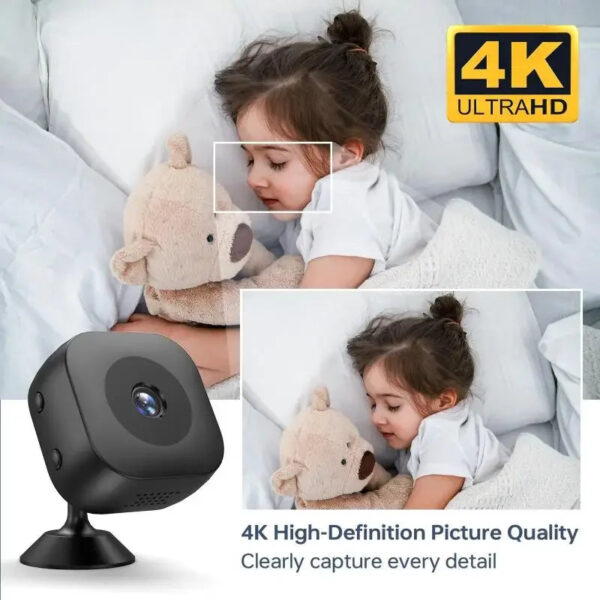 4K Mini Security Camera Full Color Night Vision High Definition WiFi Monitor Waterproof Motion Detect Surveillance Smart Home - Image 3
