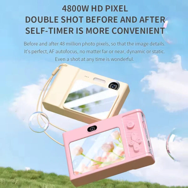 New 4K Digital Camera 1080P HD Travel Cameras 48Megapixels Cam for students Campus Selfie Entry-Level Photography Mini Retro CCD - Image 2