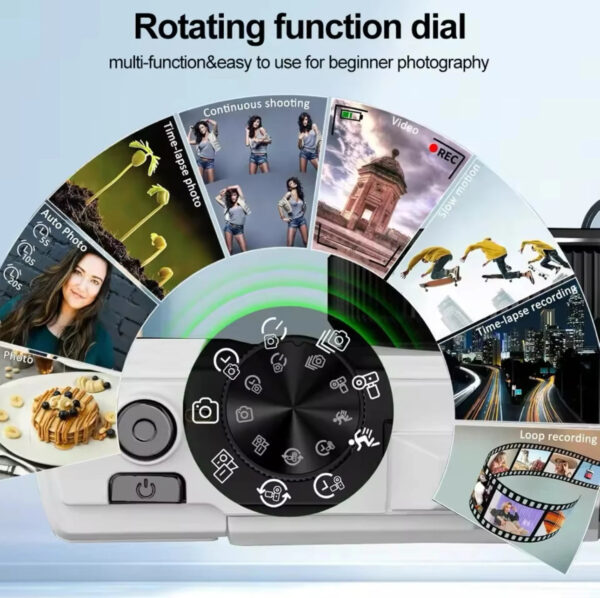 5K Ultra-High Definition 18X Zoom Digital Camera 3.0-Inch 180-Degree Rotating High-Definition Screen Student Camera Birthday Gif - Image 2