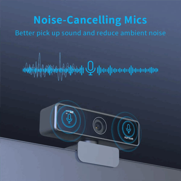 NUROUM V11 2K Webcam With Dual Microphone 1080P 60fps 1440P 30fps FHD Computer Mini Web Camera USB for PC Laptop - Image 4