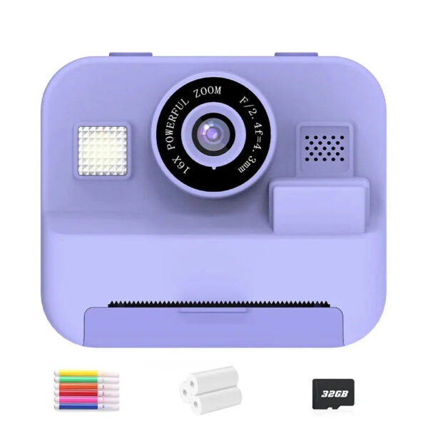 newInstant Print Camera With 32G Card Thermal Photo Printing Digital Children Camera Video Photography Educational Toy Kids Gift - Image 14