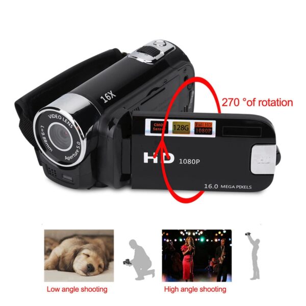 DV Camera Digital Camcorder HD Video Camera Full HD Rotation 16X High Definition Digital Camcorder Video DV Camera Digital DV - Image 2