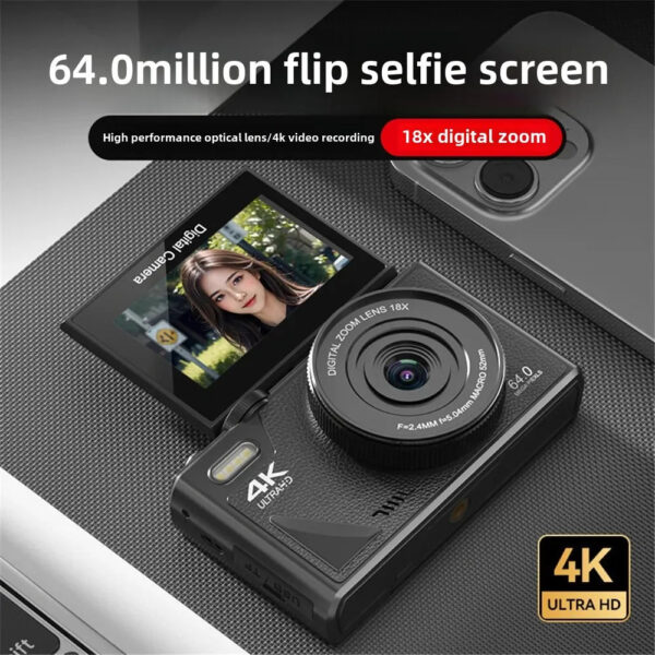 High Definition Retro WIFI DSLR Digital Camera Micro Single Student Entry Level 4K Selfie Travel Home Use Consumer Electronics - Image 2