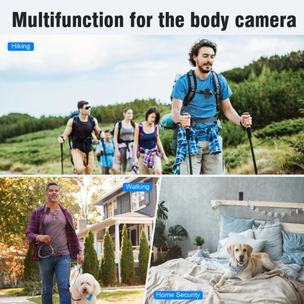 A50 1080P Mini Digital Camera WIFI Remote Control 150 Degrees Wide Angle Rotation Lens Bodycam Sports DV with Rotating Back Clip - Image 6