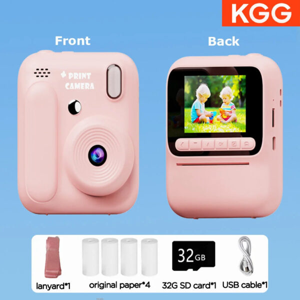 Color Printing Camera  Kids Instant Camera 32GB 1080P Thermal Print Digital Camera Print Photo Video Games Music Children Gift - Image 26