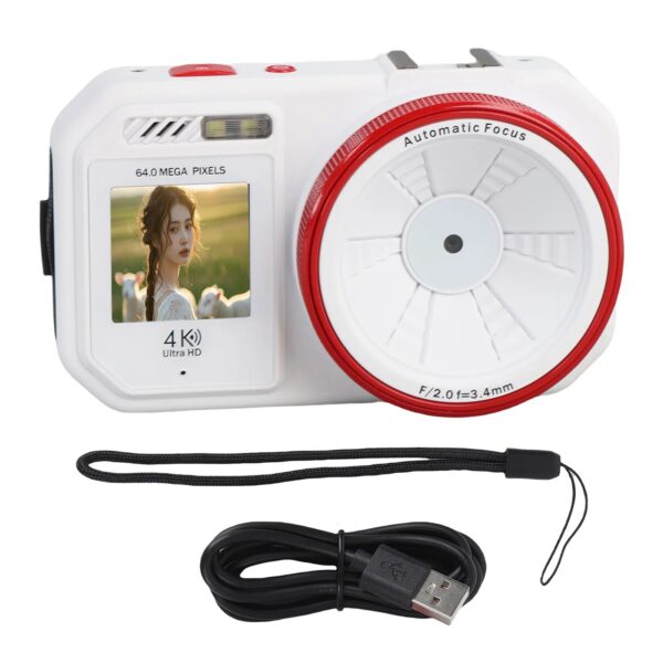 Digital Camera 64MP 2.8 Inch HD Screen 18x Digital Zoom Autofocus Selfie Portable Compact Camera for School Travel Photography - Image 7