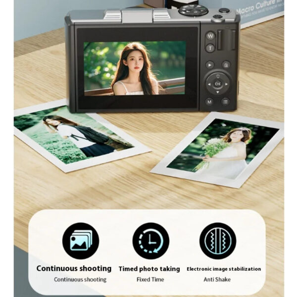 4K Digital camera, optical 16x zoom, 64MP high-definition front and rear dual cameras, AF automatic/manual focus, travel camera - Image 5