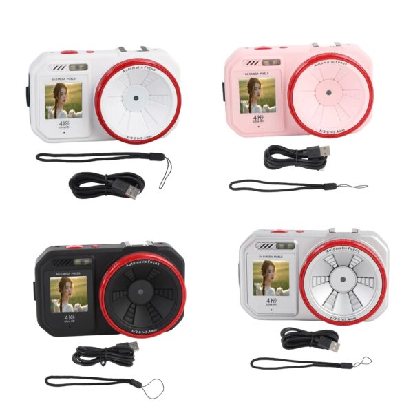 Digital Camera 64MP 2.8 Inch HD Screen 18x Digital Zoom Autofocus Selfie Portable Compact Camera for School Travel Photography