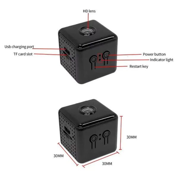X6 Mini IP Camera WiFi Sports Camera HD 1080P Wireless Security Surveillance Built-in Battery Night Vision Smart Home Micro Cam - Image 8