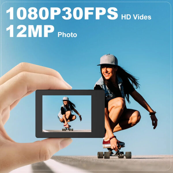 Action Camera Ultra HD 2.0 inch Screen Underwater 30M Waterproof Helmet Video Recording Cameras Outdoor Cycling Mini Sport Cam - Image 5