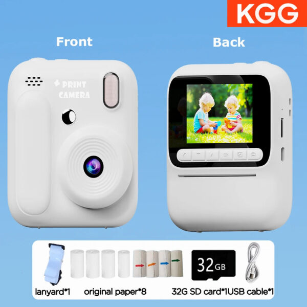 Color Printing Camera  Kids Instant Camera 32GB 1080P Thermal Print Digital Camera Print Photo Video Games Music Children Gift - Image 16