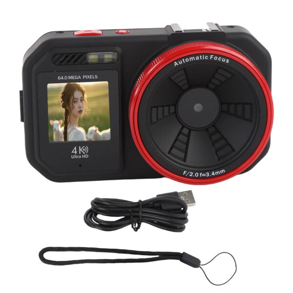 Digital Camera 64MP 2.8 Inch HD Screen 18x Digital Zoom Autofocus Selfie Portable Compact Camera for School Travel Photography - Image 9