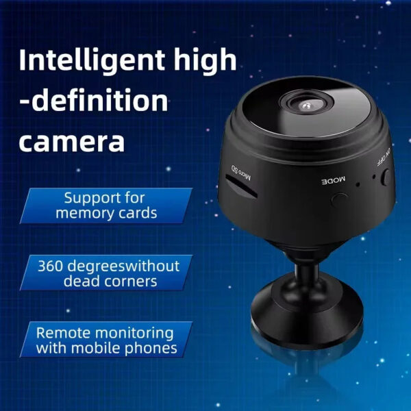 Mini Camera WiFi Wireless Smart Home Security System with Remote Monitoring Motion Detection HD Video Night Vision - Image 2