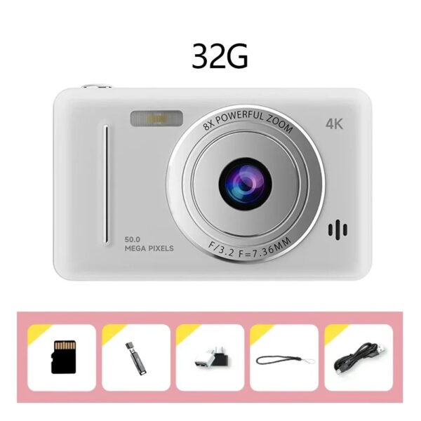 4K Digital Camera 5000W Pixel Retro CCD Portable Card Camera Entry-level Camera Dual Camera Flash 50 Million Pixels Auto Focus - Image 8